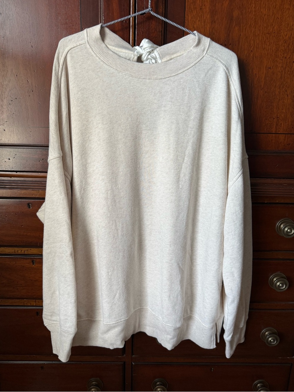 aerie Cream Lightweight Crewneck Sweatshirt